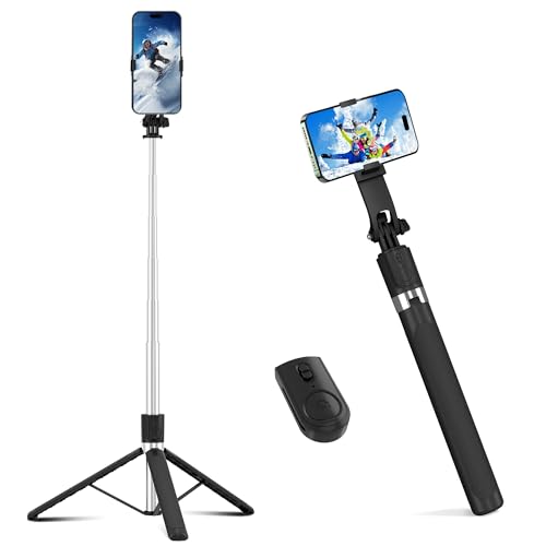 Sylfbnrtk 71180cm Phone Tripod &Selfie Stick All-in-One Extendable Tripod Stand with Wireless Remote 360Rotation Portable Travel Monopod for Filming Compatible with iPhone Samsung Android and Camera