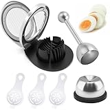 6 Stück Eierschneider Set,1 Eierschneider aus Edelstahl, 1 Eierköpfer...