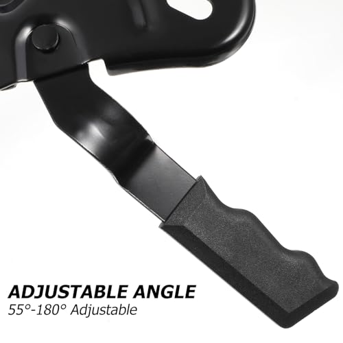 Image of Seat Recliner Office Chair Angle Adjuster Metal Mechanism, Black 180 Degree Multi-Angle Regulator, Gaming Office Chair Replacement Part Home Desk Furniture