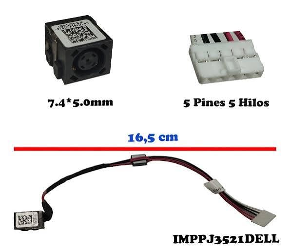 Image of Laptop DC Power Jack for Dell Inspiron 15R (5521), 15 (3521), 15R (5537), M531R (5535), 15 (3537), 15 (3531), Latitude 3540, DP /N: YF81X, 0YF81X Comes (Screwdriver kit)