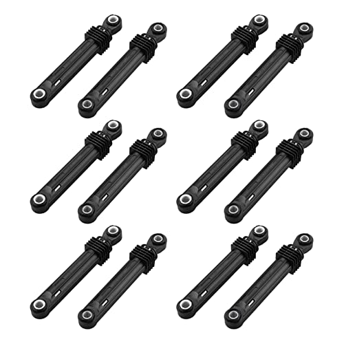 Wash Machine Accessories，12 Pcs 100N，Compatible for LG，Washing Machine Shock Absorber，Washer Front Load Part Black Plastic Shell Home Appliances Accessories