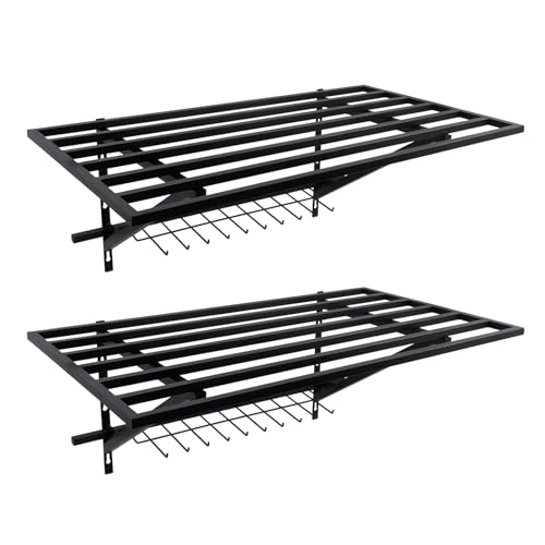 RAYCIDELI 2 Pack 1.64x3Ft Garage Wall Shelving,400 lbs Heavy Duty