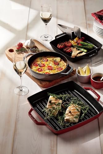 Staub wok de hierro fundido rojo 30 cm miniatura 4