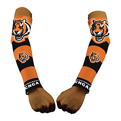 Littlearth Unisex-Adult Nfl Cincinnati Bengals Strong Arms Tattoo Sleeves , Team Color, 17” Wrist To Bicep #TOP3