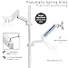 VIVO Dual Monitor Arm Extra Tall Mount for Screens up to 32 inches, Pneumatic Height Adjustment, Full Articulating Heavy Duty VESA Stand with Desk C-clamp and Grommet, White, STAND-V012KW