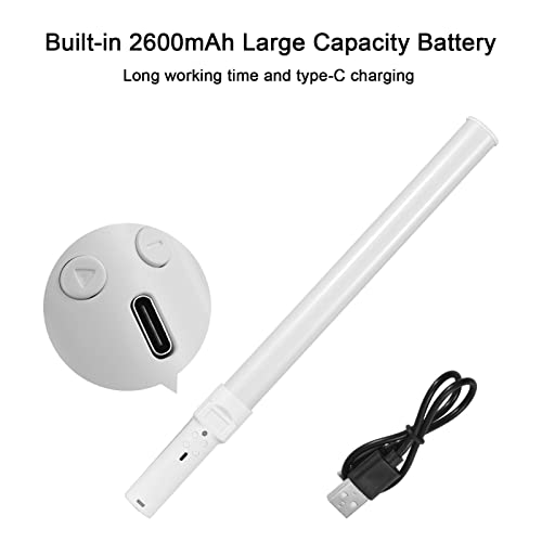 Image of Andoer D2 RGB Photography Light, LED Tube Light 2500K /5500K /8500K Dimmable 7 Colorful Light Effects Built-in Battery for Vlog Live Streaming Product Portrait Photography, White