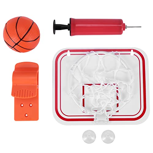 Srutueo Sport Office Basketball Hoop Clip for Trash Can Basketball Game Small Basketball Board Clip for Waste Basket