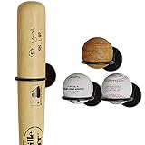 Wallniture Sporta Baseball Bat Rack and Ball Storage, Wall Mounted Ball Holder Organization and...