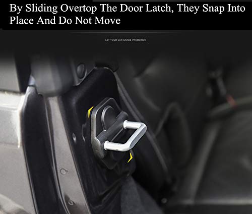 YOCTM Door Lock Decoration Cover For 2018 2019 Jeep Wrangler JL JLU Sports Rubicon 2020 Gladiator JT Door Lock Cover Sticker Auto Parts Accessories Black ABS (4Door) (Pack of 6)