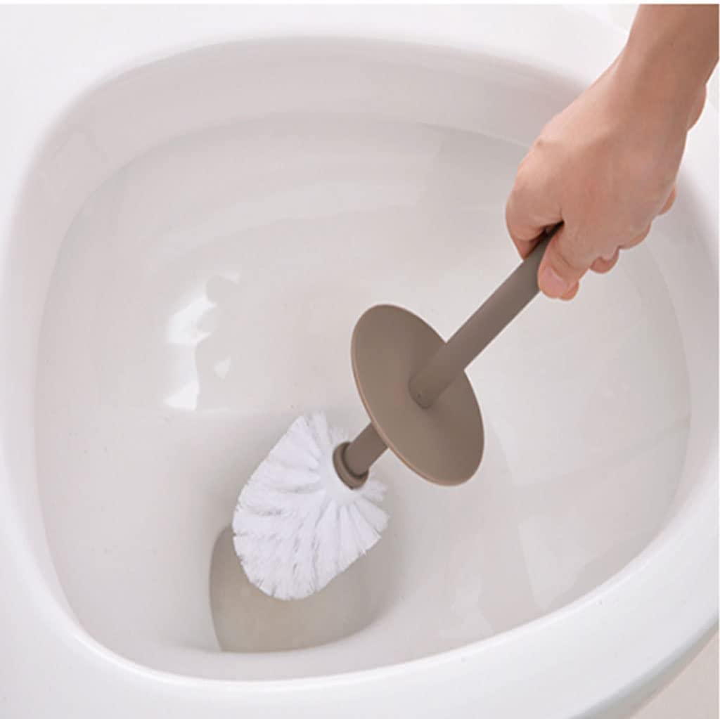 Cepillos de Inodoro de plástico, Juego de cepillos para Inodoro, Cepillo y Soporte, cepillos para Inodoro, Cepillo de baño, Cepillo de Limpieza, Cepillo de baño (Negro)