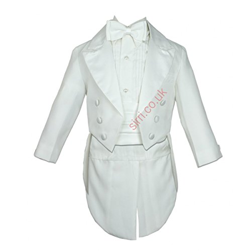Image of Beau Kid Baby and Boys 5 Piece Christening Communion Tuxedo Tail Suits