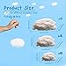 12 Pcs Artificial Cloud Props Imitation 3D Cloud Hanging Decorations Cloud Shape Room DIY Decorative Hanging Ornament for Stage Wedding Party Stage Show Decor (Small,Medium and Large Three Size)