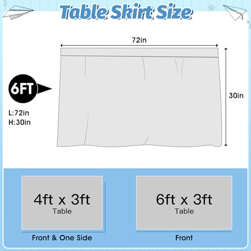 Image of 6FT Composition Notebook Table Skirt Spiral Notebook Teacher Desk Skirt for Classroom Decor Rectangle Table Cloth Black and White Desk Cover for Back to School Party Supplies Office Bookcase Cabinet