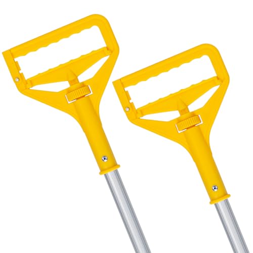 Image of KeFanta 2 Pack Commercial Mop Handle Heavy Duty,60 inch Side Gate Mop Stick