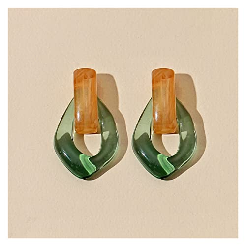 Boucles d'oreilles géométriques creuses en résine pour sublimer vos tenues de bureau et soirées