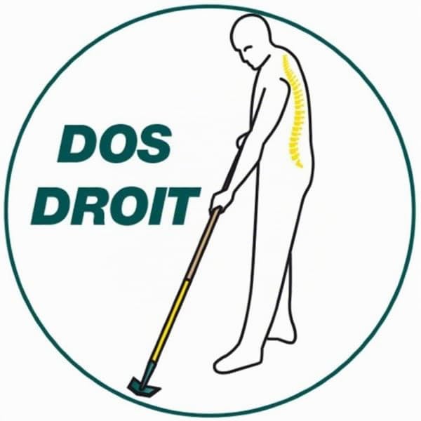 LEBORGNE - Ratissoire de Jardin Naturovert Manche Bois 150 cm PEFC 100% + Poignée Ergo - Outillage de Jardin - Ratissoire - Pour Déchausser Pierres et Déplacer Remblai