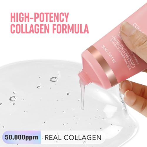 Image of Biocollagen Night Wrapping Mask with Real Collagen Peel Off Facial Mask For Glowing Skin, Deep Hydration, Anti-Aging, Korean Glass Skincare, Wrinkle Reduction, Face Pack For Women & Girls