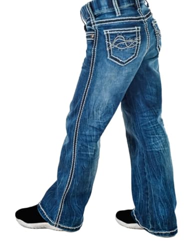 Cowgirl Tuff Western Jeans Girls Hurricane 8 Reg Medium Wash GULHUR2