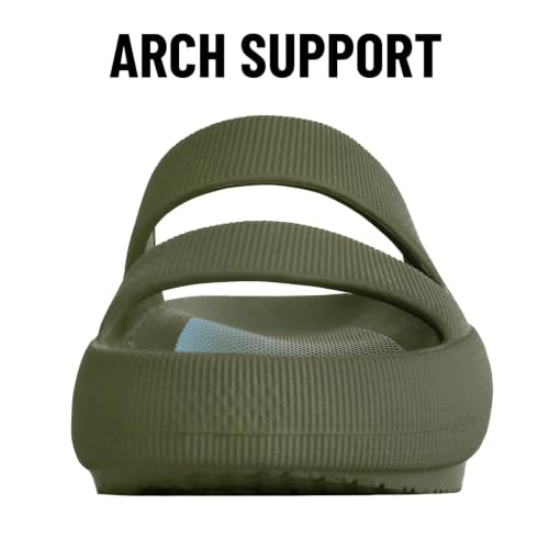 Image of shevalues Orthopedic Slide Sandals for Women with Arch Support Pillow Soft Recovery Slip on Sandals Lightweight Summer Cloud Slippers for Plantar Fasciitis