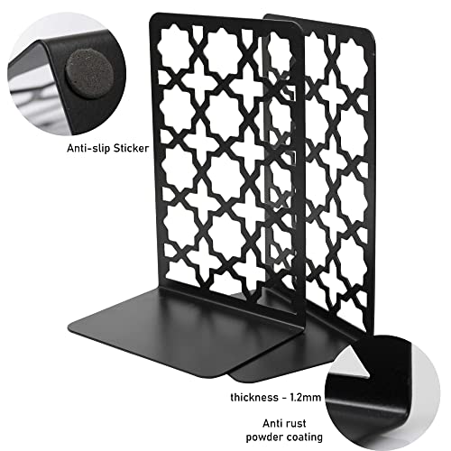 Image of Spillbox Metal Non Slip Bookends Book Shelves | Shelf | Study Table | Home Decor | Holders | Case | Bracket | Stand | Heavy Duty | Set | Book Ends for Office, Home - Star