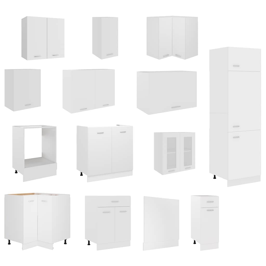 Lyon - Juego de 14 muebles de cocina modulares con tapa para lavavajillas y amplio espacio de almacenamiento para vajilla, ollas y utensilios de cocina