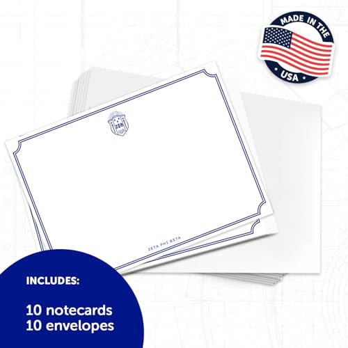 Image of Desert Cactus Zeta Phi Beta 10 Pack Notecards ZPB ZPhiB Divine 9 Stationery Cardstock Includes Envelopes Memo Party Thank You (Notecard Design B)