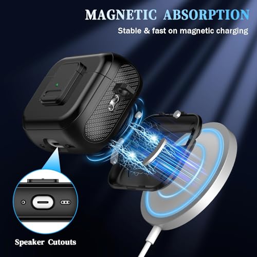 Image of Sounce AirPods Pro 2 Case with Mag-Safe & 4-in-1 Cleaning Pen Combo, Wireless Charging, Powerful Drop Protection, TPU Tough Case Accessories for AirPods Pro 1st /2nd Generation(2023 /2022 /2019) - Black