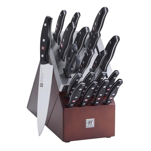 ZWILLING Twin Signature 20-Piece Razor-Sharp German Knife Block S...