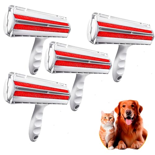 Kit com 4 Rolo Removedor de pelos de animais de estimação reutili...