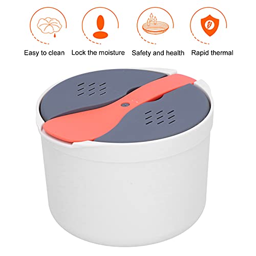 Panela de arroz para micro-ondas, 2 camadas, eficiente, múltiplas funções, fácil de usar para casa,