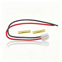 AITKEN Universal Cooling Fan Connector Pigtail Harness, Alternator Wiring Repair Harness Plug Connector Compatible with SPAL Electric Fans, Thicker Wire, 12AWG, 2-pin Jack, Wire Length 11.8 inches