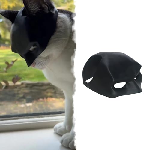 Yipintang Cat Bat Mask Halloween Costumes Accessories for Cats, Cat Bat Cosplay Apparel (Large, Black Bat)
