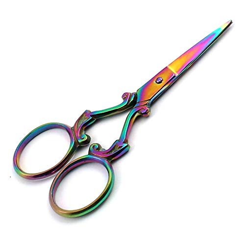 PRECISE CANADA: Multi Titanium Color Rainbow Sewing Embroidery Scissors 3.5
