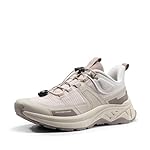 NORTIV 8 Zapatos de Senderismo Botas de Montaña Mu...: Estructura ligera: Con un peso aproximado de 275 g, estas ligeras zapatillas de montaña para mujer ofrecen una pisada flexible y ligera al aire libre. Empeine resistente al desgaste: Al estar fabricadas con tela Oxford y TPU sin costuras, nuestras za...