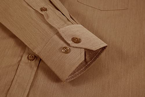 Alex Vando Mens Bamboo Dress Shirts Wrinkle Free Regular Fit Stretch Button Down Shirt