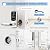 Smart Door Lock with Handle,Keyless Entry Door Locks, 8-in-1 Fingerprint Keypad Exterior Lock - Smart Locks for Front Door - Digital Electronic Smart Lock with Code & APP Control (Silver)