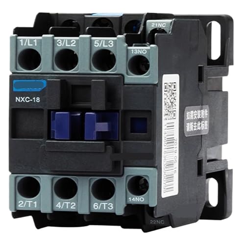 Contactor AC 220V CJX2-1801 NC de 18A para carril DIN industrial
