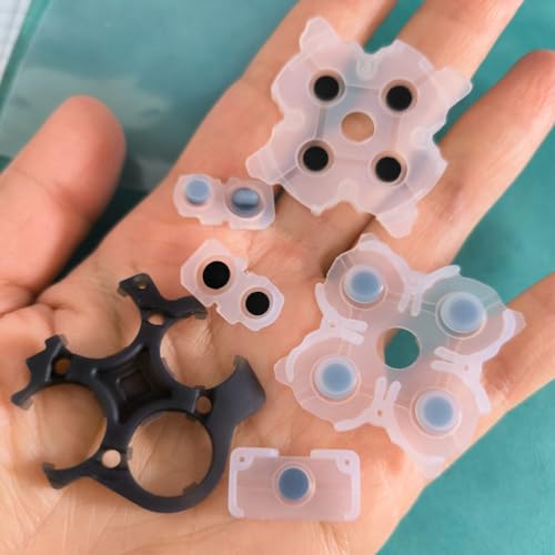 Image of 1 Set Silicone Conductive Rubber Pads Replacement for Playstation 5 PS5 Controller Parts for BDM-020 DualSense 5 L1 R1 L2 R2 Adhesive Button Changing Keypad Repair Replacement Part Tool Kit(2.0)