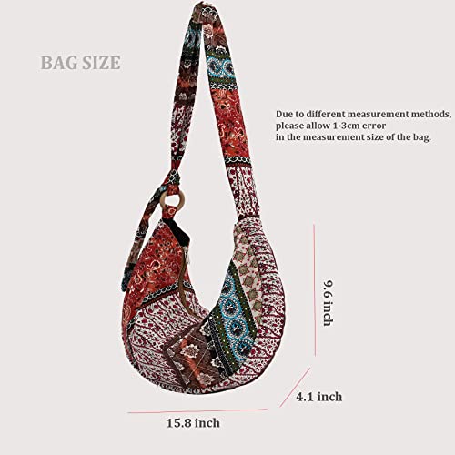 KARRESLY Women's Sling Crossbody Bag Ethnic Style Shoulder Bag with Adjustable Strap4