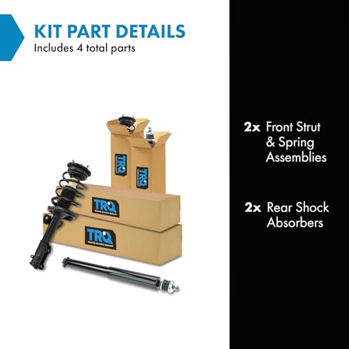 Image of TRQ Front and Rear Complete Strut Assembly & Shock Absorber Kit Complete Strut & Coil Spring Assembly Compatible with 2005-2010 Ford Mustang