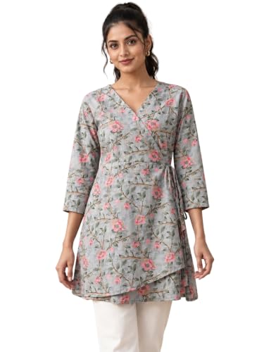 Image of feranoid Women Cotton Angrakha Kurti