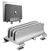 Vertical Laptop Stand [Upgrade Version],Syslux 3 Slots Space-Saving Aluminum Desktop Stand Holder with Adjustable Dock Size,Compatible with All MacBook/Surface/Lenovo/Dell/Gaming Laptops (Silver)