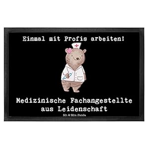 Mr. & Mrs. Panda 40 x 60 Fußmatte Medizinische Fachangestellte aus Leidenschaft – Geschenk, Schmutzfangmatte, Vorleger…