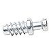 20 Pack Screw-in Dowel Furniture Connector, Zinc, 7/16