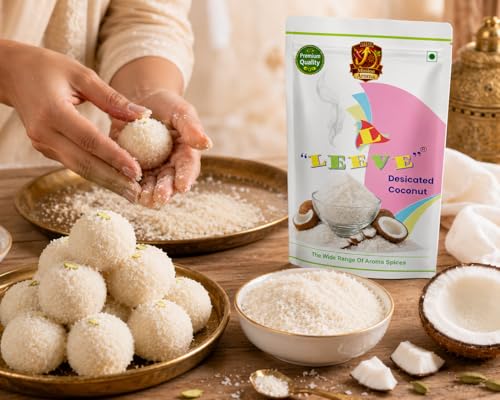 Image of Leeve Desiccated Coconut Powder 800g | Fine Coconut Copra Bura | Baking, Sweets, Garnish & Cooking Use | Fresh Dry Coconut Powder | No Added Preservatives