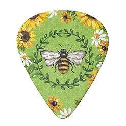 Ensemble de 6 médiators de guitare Bee & Sunflowers pour guitare acoustique, guitare électrique, basse, ukulélé – fin… - Les Beatles, Paul McCartney, John Lennon, RIngo Starr, George Harrison Ensemble de 6 médiators de guitare Bee & Sunflowers pour guitare acoustique, guitare électrique, basse, ukulélé - fin… – Image 3