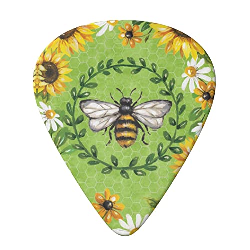 Ensemble de 6 médiators de guitare Bee & Sunflowers pour guitare acoustique, guitare électrique, basse, ukulélé – fin… - Les Beatles, Paul McCartney, John Lennon, RIngo Starr, George Harrison Ensemble de 6 médiators de guitare Bee & Sunflowers pour guitare acoustique, guitare électrique, basse, ukulélé - fin… – Image 4