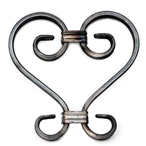 Preisvergleich Produktbild UHRIG ® #557 Doppel-S-Schnörkel mit Klammer Aufstecken auf Zaunstab Schmiedeeisen