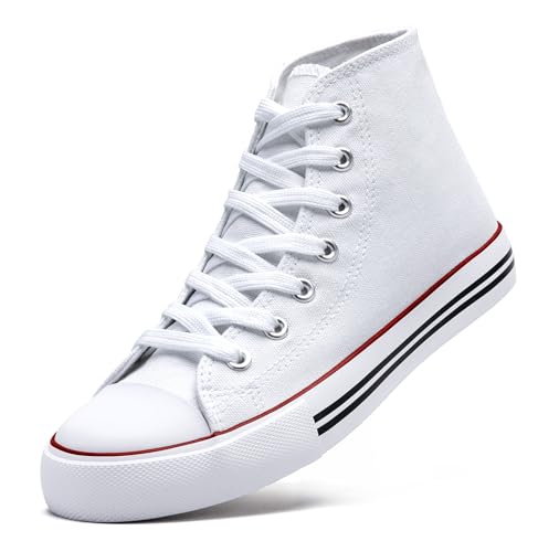 Kid's High Top Sneakers Classic High Tops Canvas Shoes for Girls and Boys, Lace up Tennis Shoes Fashion Canvas Sneakers Casual Shoes for Walking2