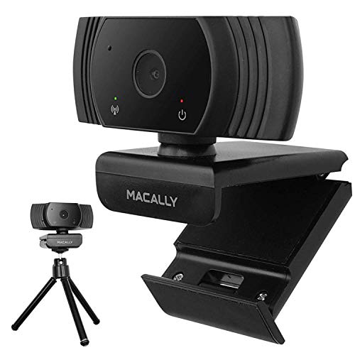 Macally Wired Mini Keyboard and a 1080P Webcam with Microphone, Tripod and Built in Speaker, Upgrade Your MacBook Accessories